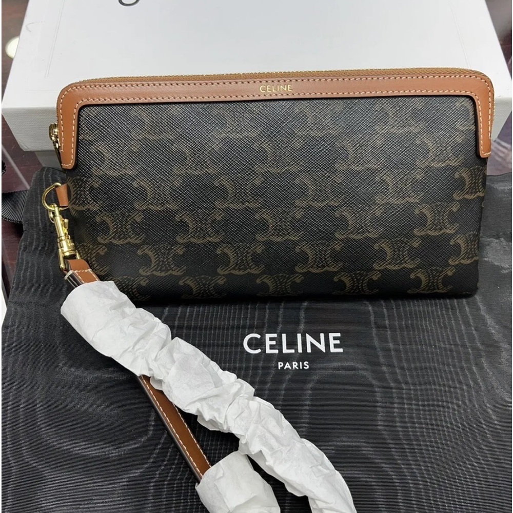 NWT Celine Long Pouch with Strap